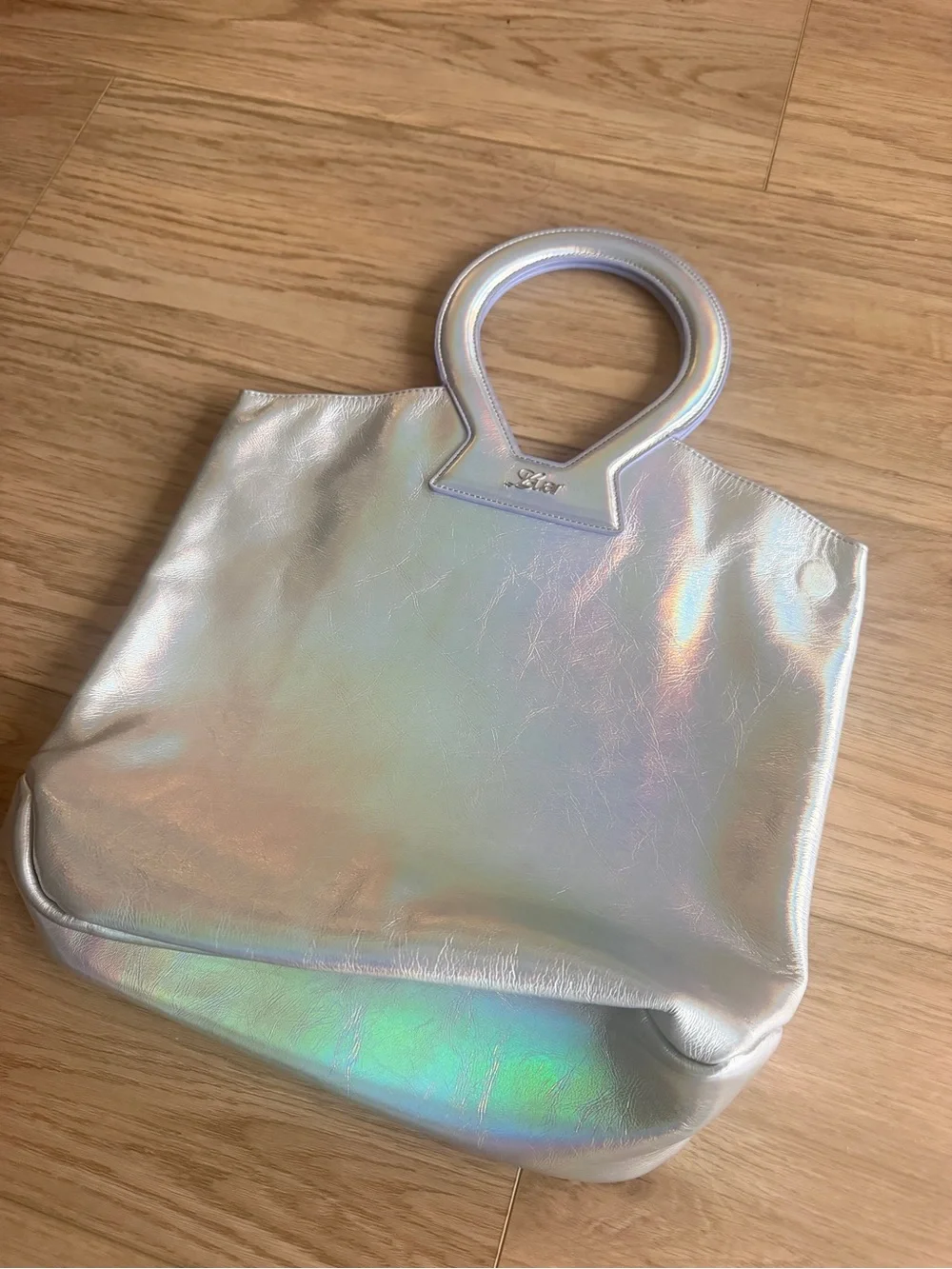 Luar - Iridescent Silver Tote Bag